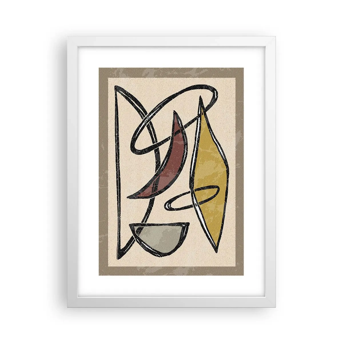 Plakat i hvid ramme - Vertikaler og niveauer - 30x40 cm