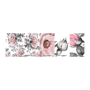 Prøve Fototapet Selvklæbende Deluxe Sticker - Forsvind i rosenblomsterne - Blomster, Rose, Have - 100x30 cm