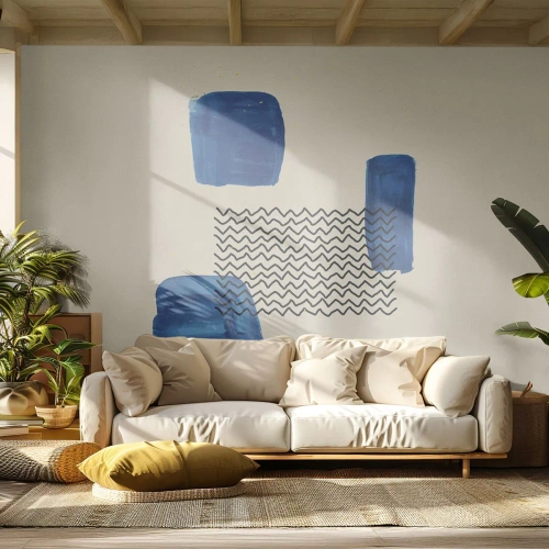 Fototapet Premium Canvas - Abstrakt kvartet - Abstraktion, Stykke, Moderne kunst. - 100x70 cm