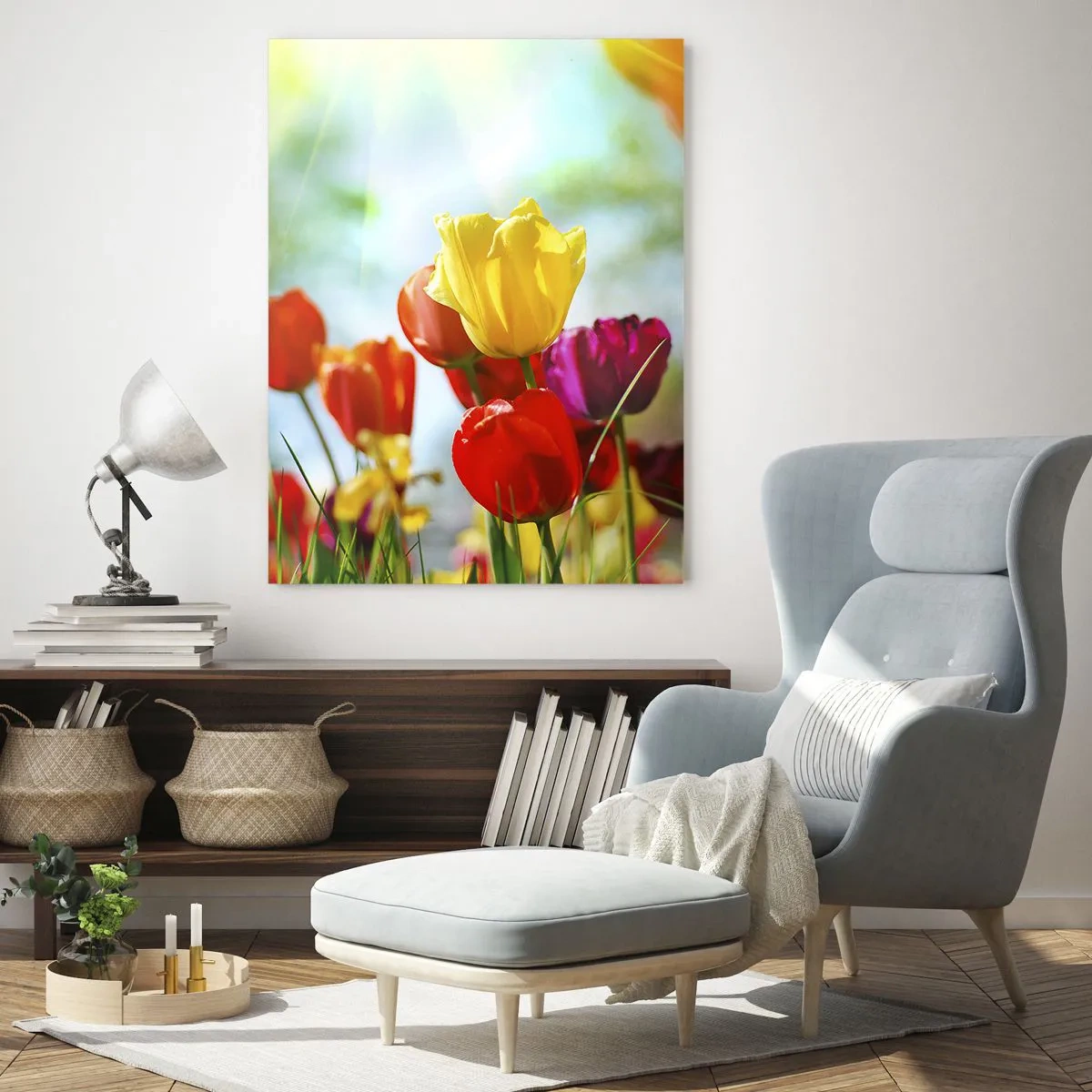 Billede på glas - Alle solens farver - 50x70 cm