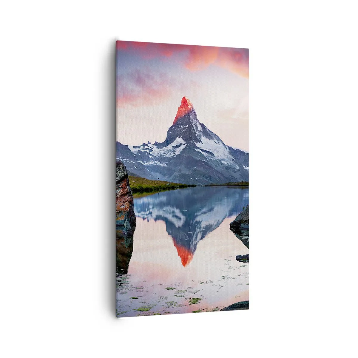 Lærredstryk - Billede på lærred - Bjergenes hjerte er varmt - 65x120 cm