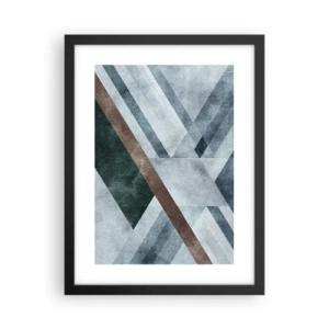Plakat i sort ramme - Sofistikeret elegance i geometri - 30x40 cm