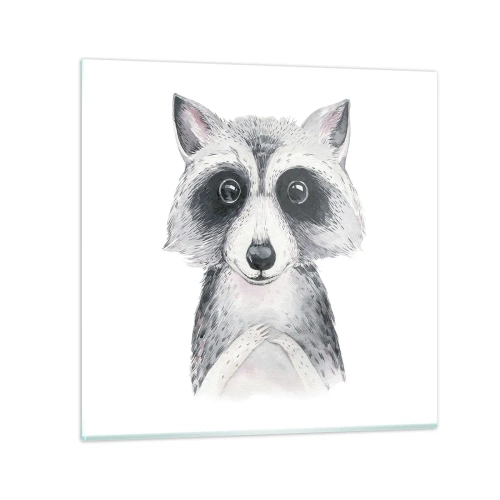 Billede på glas - Et øjeblik til at trække på skuldrene - 30x30 cm