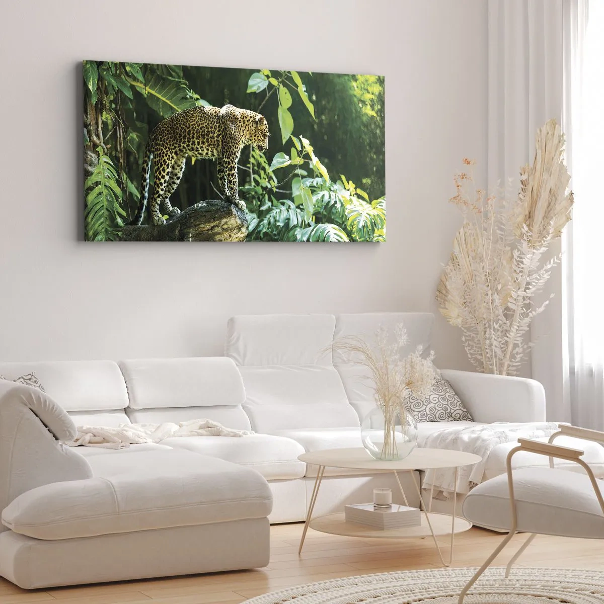 Lærredstryk - Billede på lærred - Til jagt? - 100x40 cm