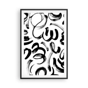 Plakat i sort ramme - I sort og hvidt - 61x91 cm