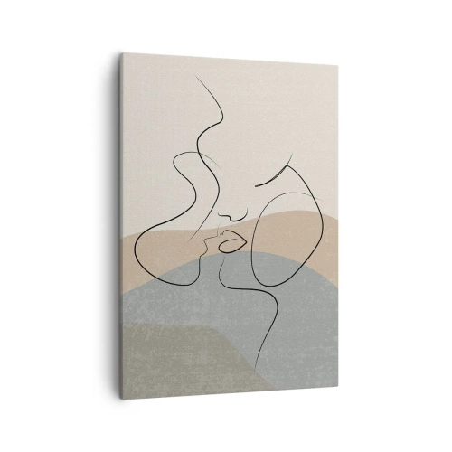 Lærredstryk - Billede på lærred - Som et penselstrøg - 50x70 cm