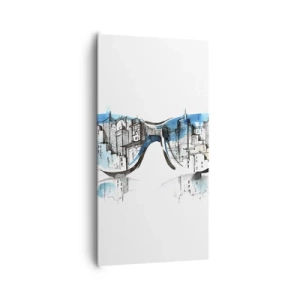 Lærredstryk - Billede på lærred - Storbyens elegance - 65x120 cm