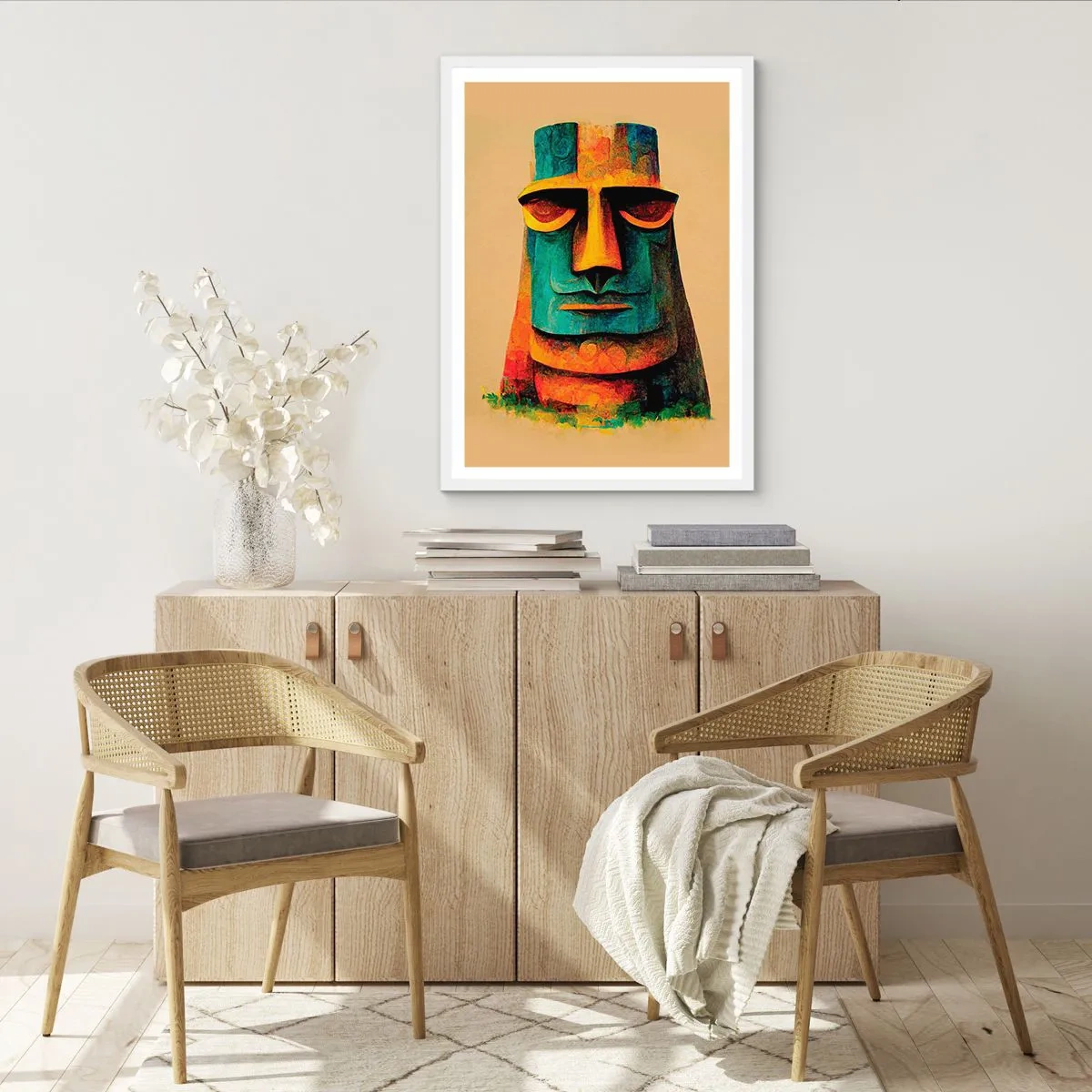 Plakat i hvid ramme - Statuarisk, men alligevel sympatisk - 70x100 cm