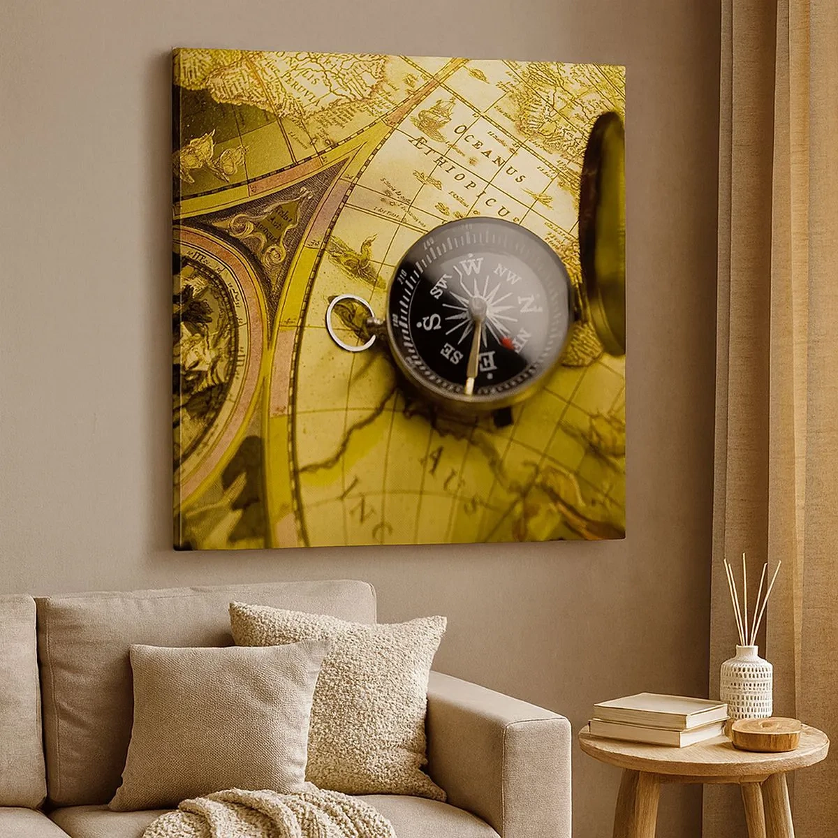 Lærredstryk - Billede på lærred - Eller måske til verdens ende? - 30x30 cm