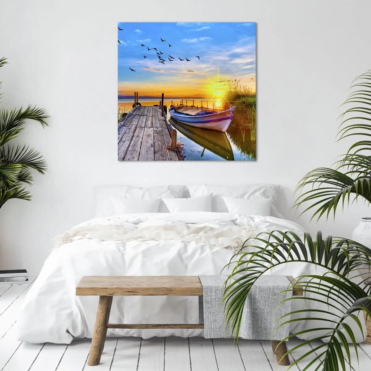 Lærredstryk - Billede på lærred - Farvel, indtil i morgen - 40x40 cm