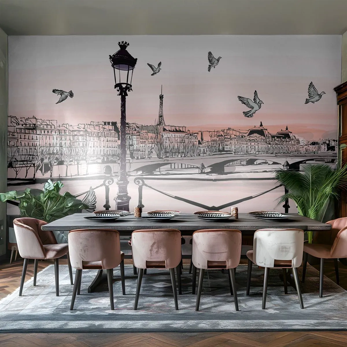 Fototapet Standard Eco - Over Paris' hustage - Arkitektur, By, Paris - 200x140 cm