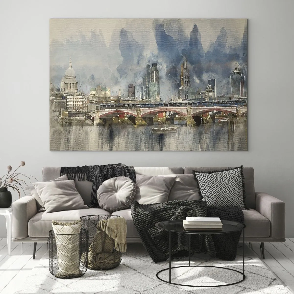 Billede på glas - London i al sin pragt - 70x50cm - London i al sin pragt - Moderne vægdekoration til stue og soveværelse ARTTOR