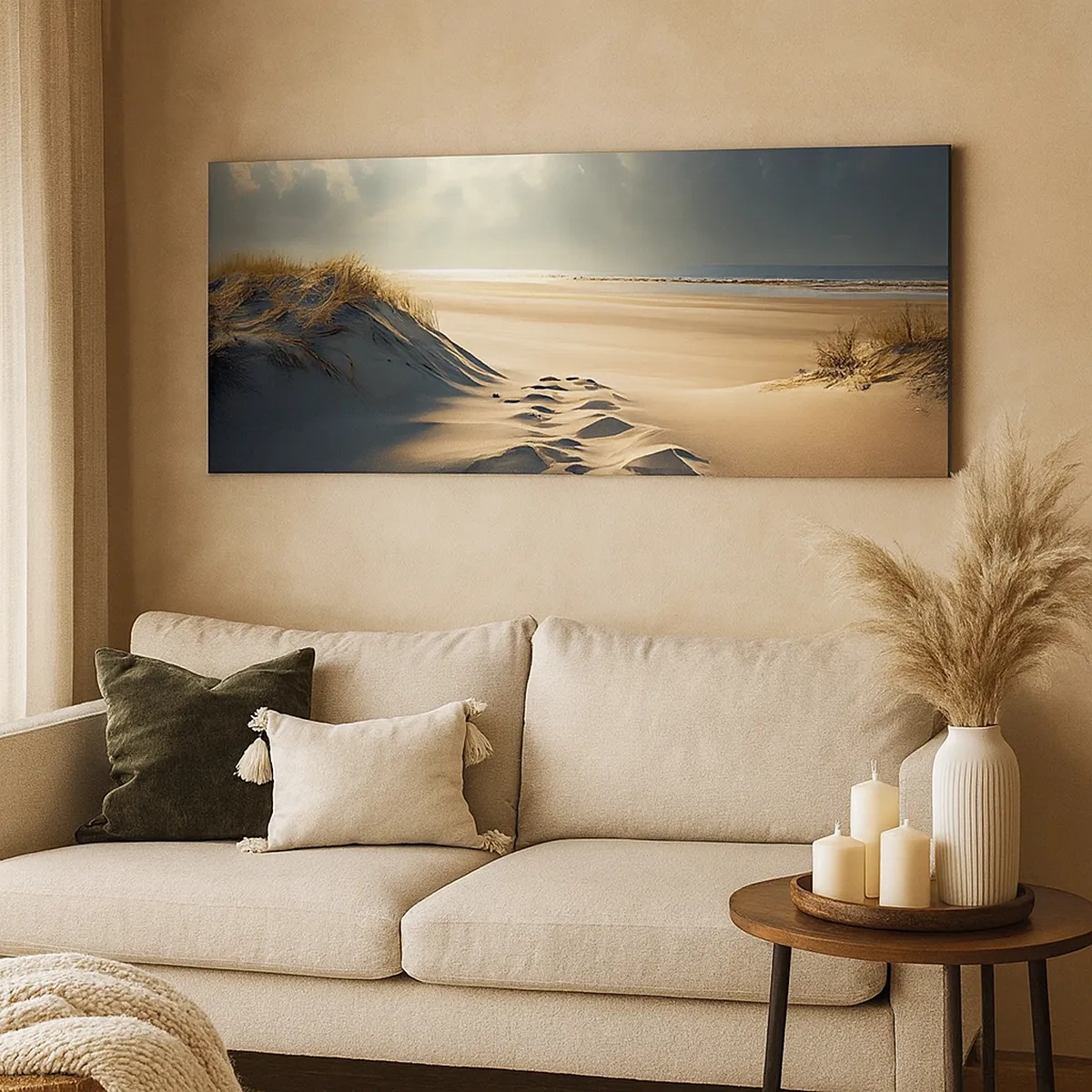 Lærredstryk - Billede på lærred - Beroligende landskab - 30x30 cm