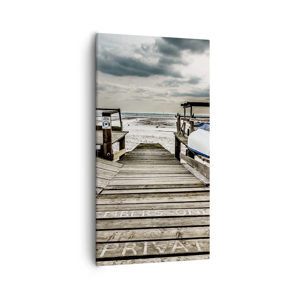 Lærredstryk - Billede på lærred - Stranden i nord - 55x100 cm