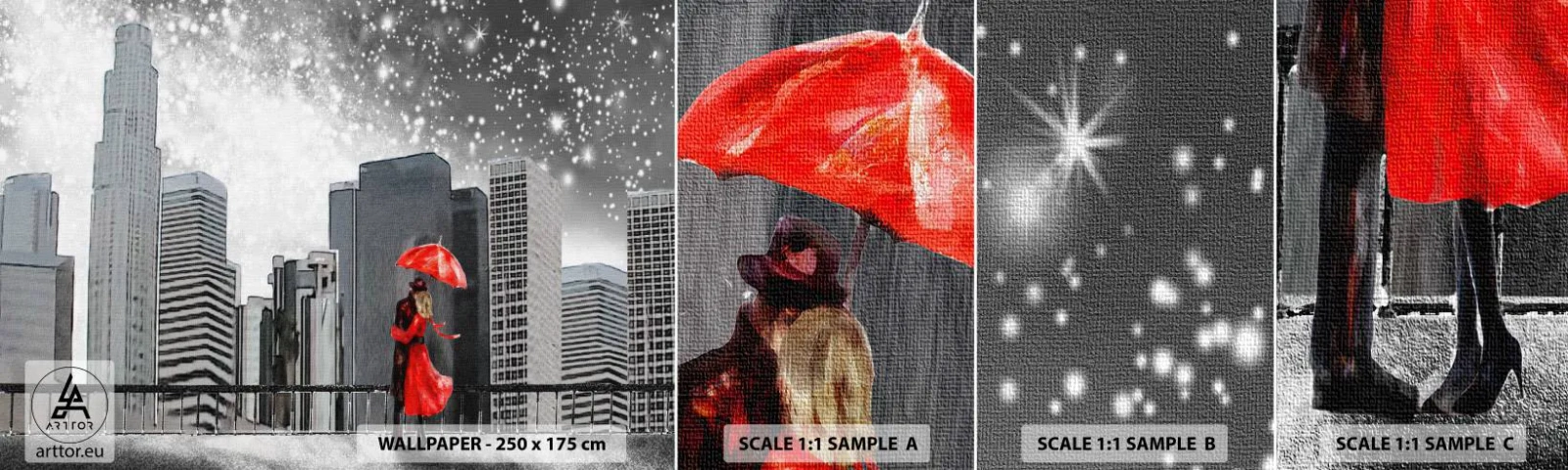 Prøve Fototapet Selvklæbende Deluxe Sticker - Et menneske, ikke en sten - New York, By, Elsker - 100x30 cm