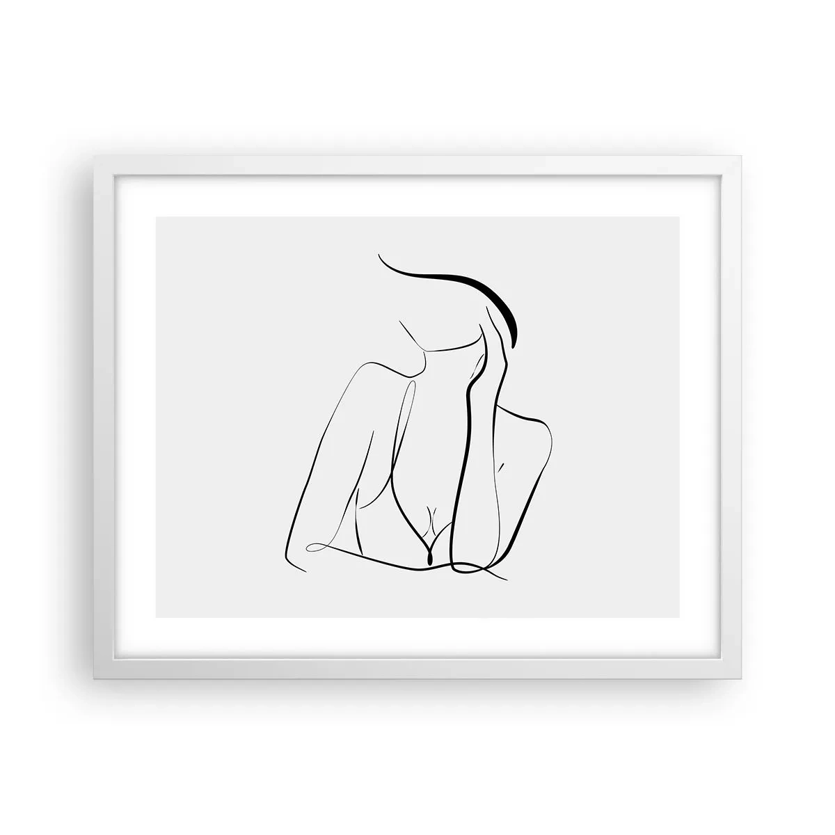 Plakat i hvid ramme - På bølgen af en drøm - 50x40 cm