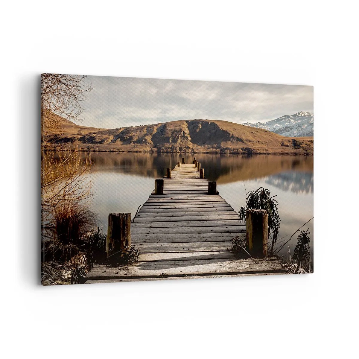 Lærredstryk - Billede på lærred - Et landskab i stilhed - 120x80 cm