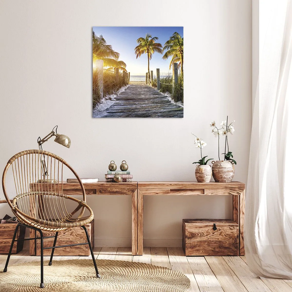 Lærredstryk - Billede på lærred - Direkte til paradis - 30x30 cm