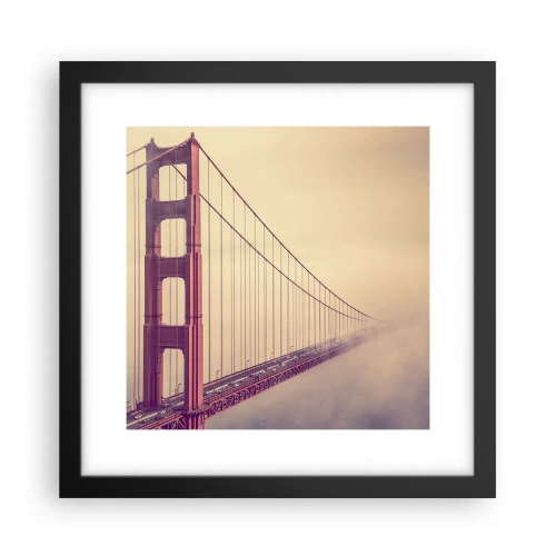 Plakat i sort ramme - Mellem himmel og jord - 30x30 cm