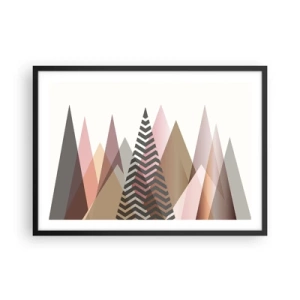 Plakat i sort ramme - Pyramide udsigt - 70x50 cm