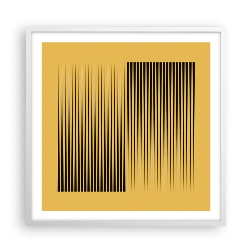 Plakat i hvid ramme - Modsætningernes kvadrat - 60x60 cm