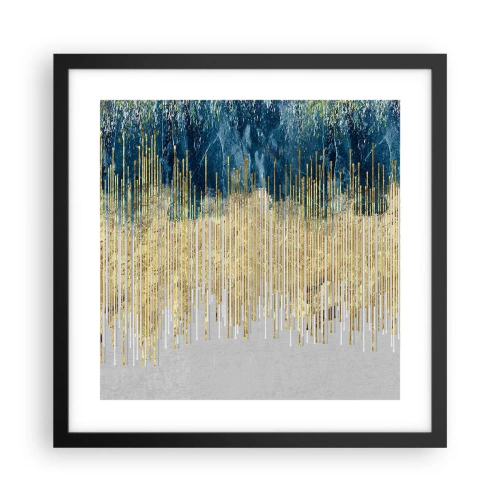 Plakat i sort ramme - Forgyldt grænse - 40x40 cm