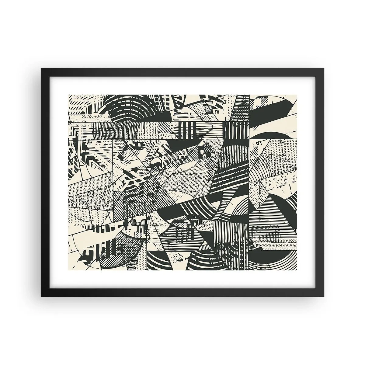 Plakat i sort ramme - Nutidens dynamik - 50x40 cm