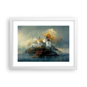 Plakat i hvid ramme - Begyndelsen på en romantisk historie - 40x30 cm