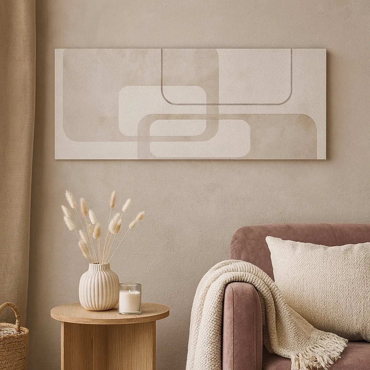 Lærredstryk - Billede på lærred - Geometrisk fuga - 30x30 cm