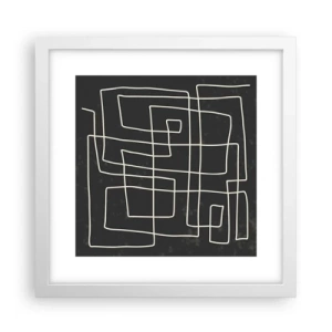 Plakat i hvid ramme - Ikke helt så enkel - 30x30 cm