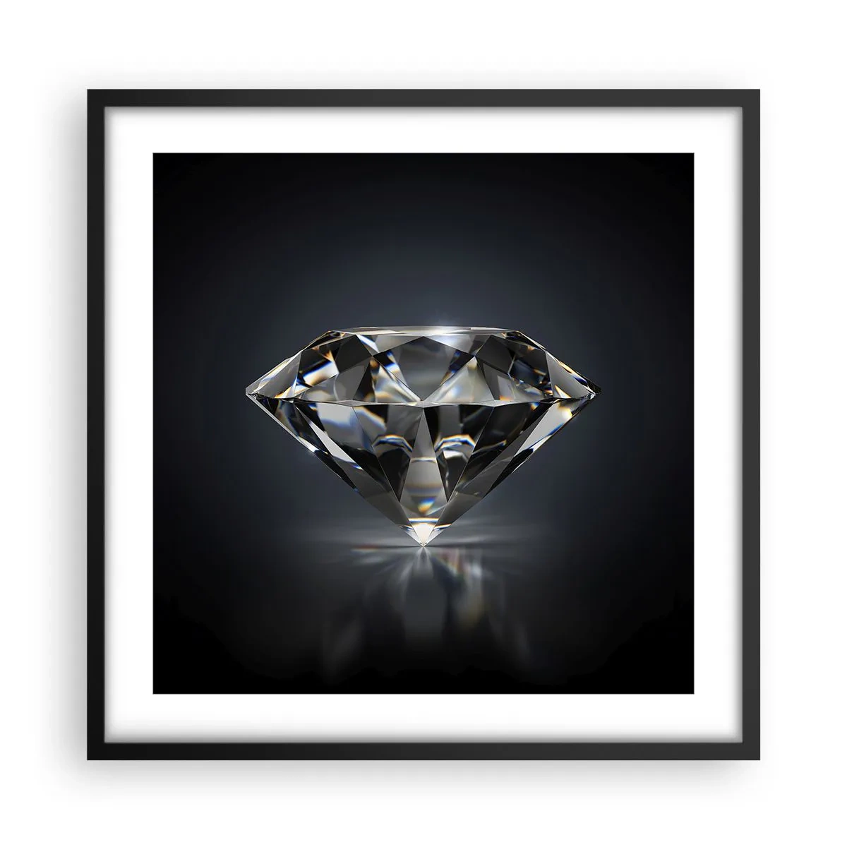 Plakat i sort ramme - Bedste veninde - 50x50 cm