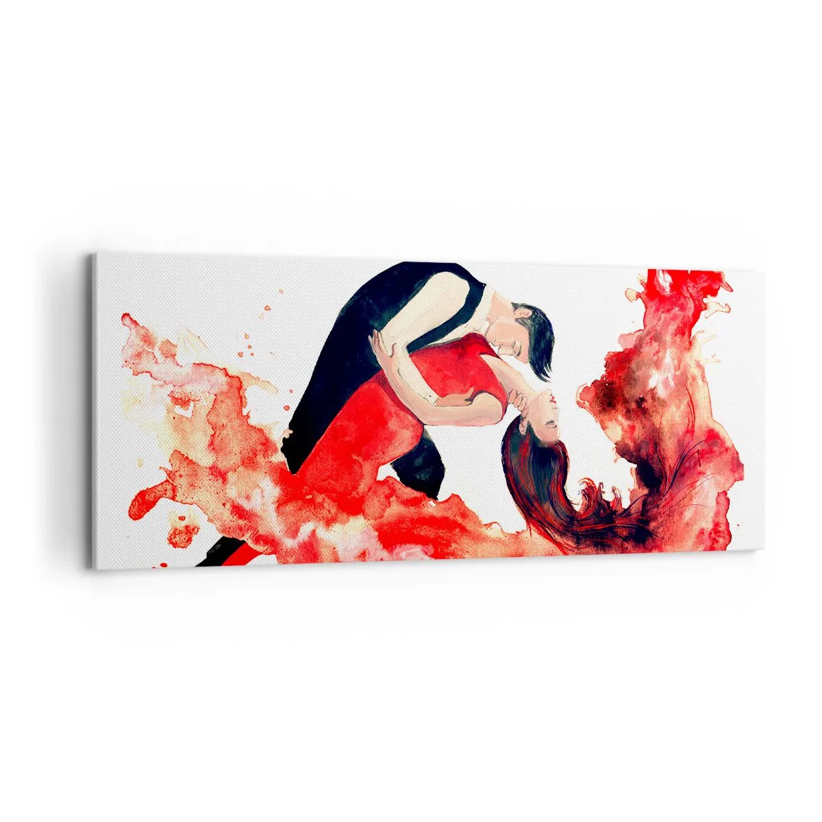 Lærredstryk - Billede på lærred - Tango - en sensuel bølge - 100x40 cm