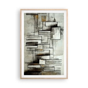 Plakat i ramme af lyst egetræ - Enkelthedens kraft - 61x91 cm