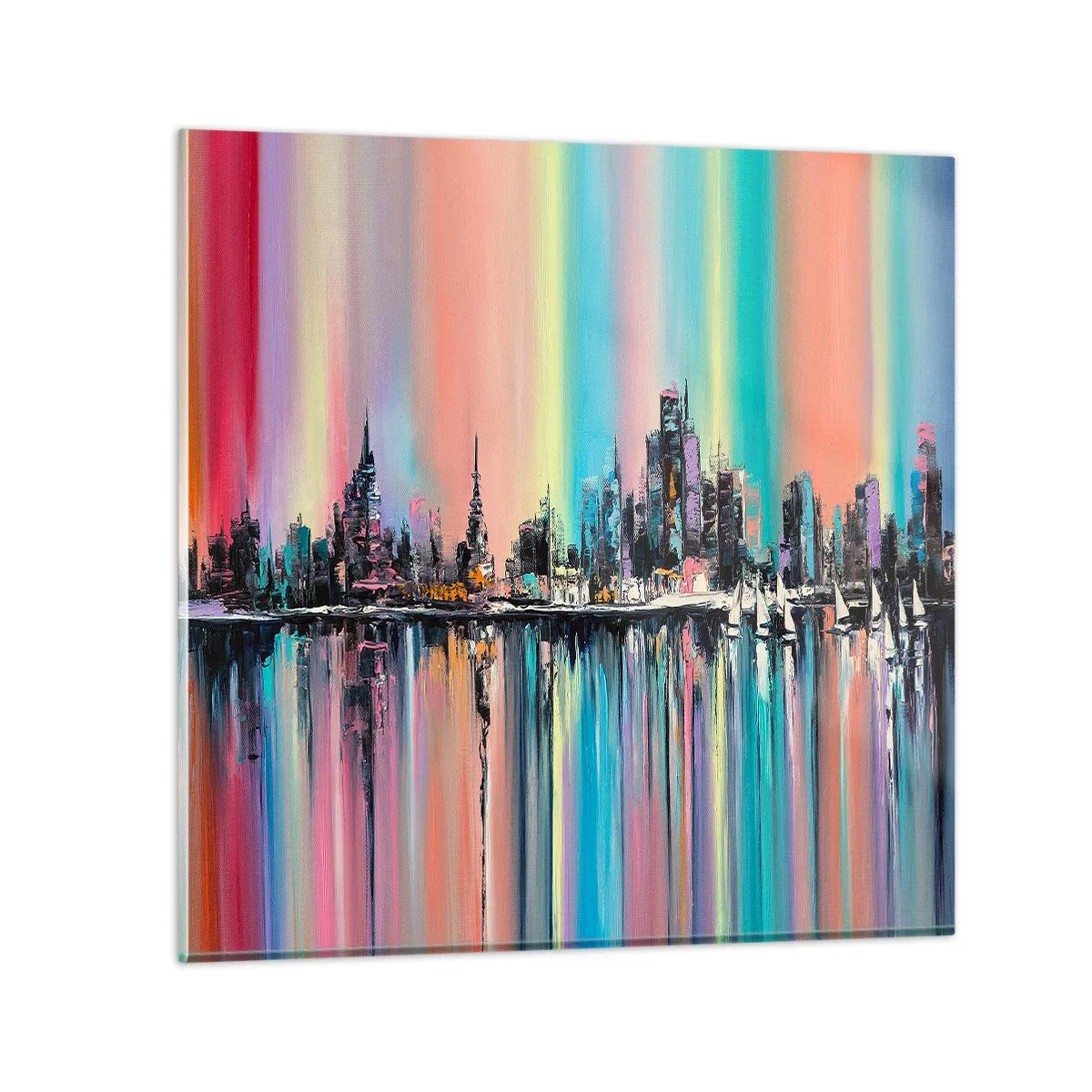 Billede på glas - Skinne nattens lys - 30x30 cm