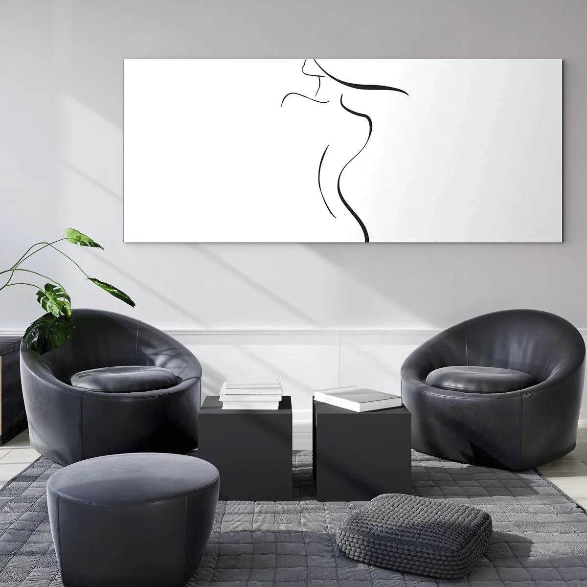 Billede på glas - Flygtig som en bølge - 100x40 cm