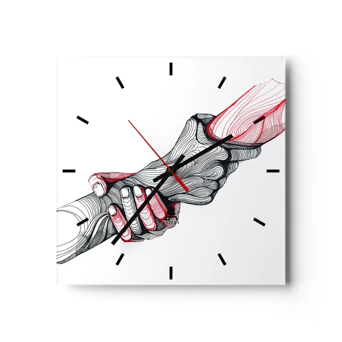 Vægur, Uret - Du er i gode hænder - 30x30 cm