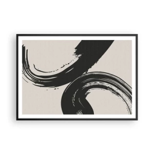 Plakat i sort ramme - Fejende og cirkulær - 100x70 cm