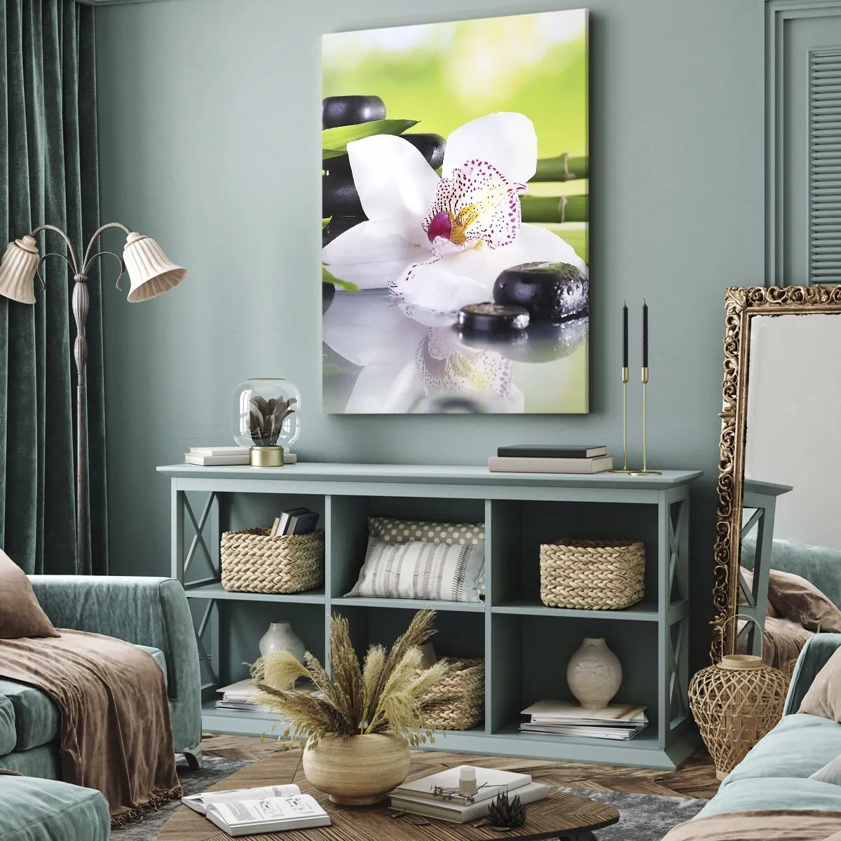 Lærredstryk - Billede på lærred - Kølig friskhed - 65x120 cm