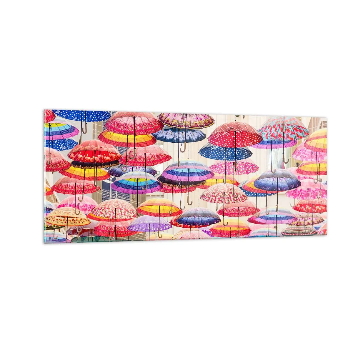 Billede på glas - Engen i byen - 100x40 cm