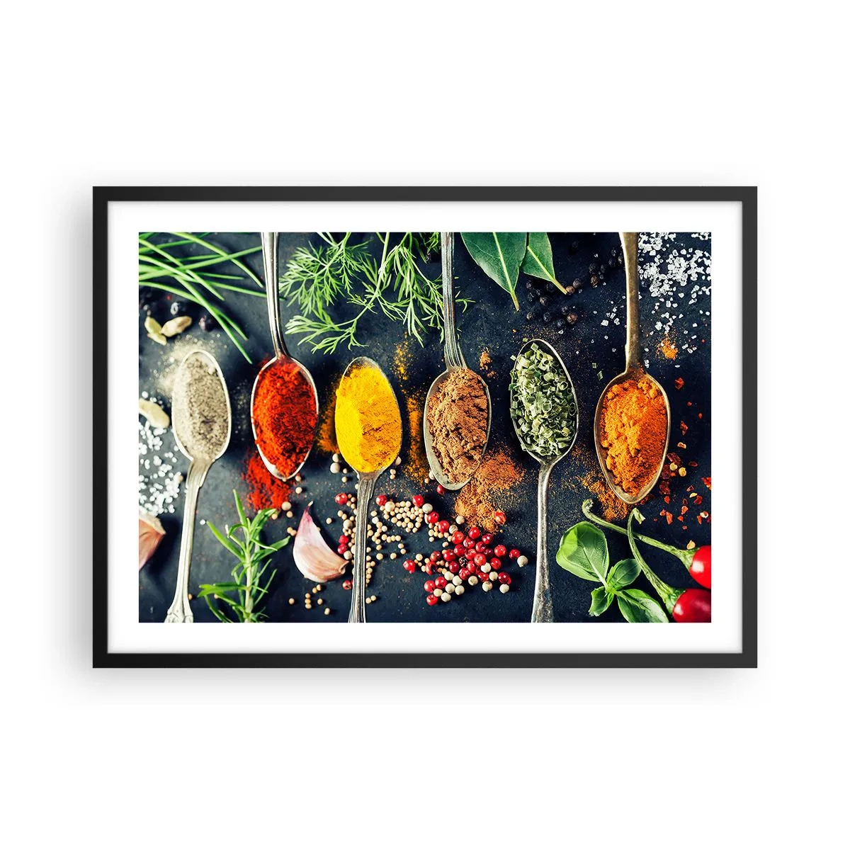 Plakat i sort ramme - Kulinarisk magi - 70x50 cm