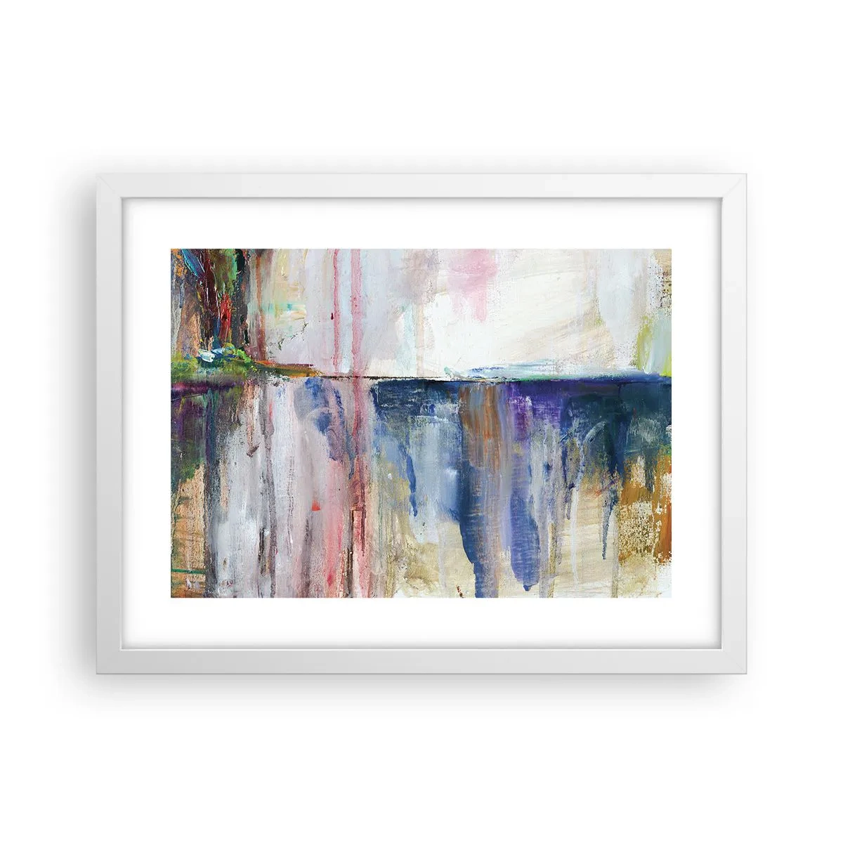 Plakat i hvid ramme - Farverige indtryk og associationer - 40x30 cm