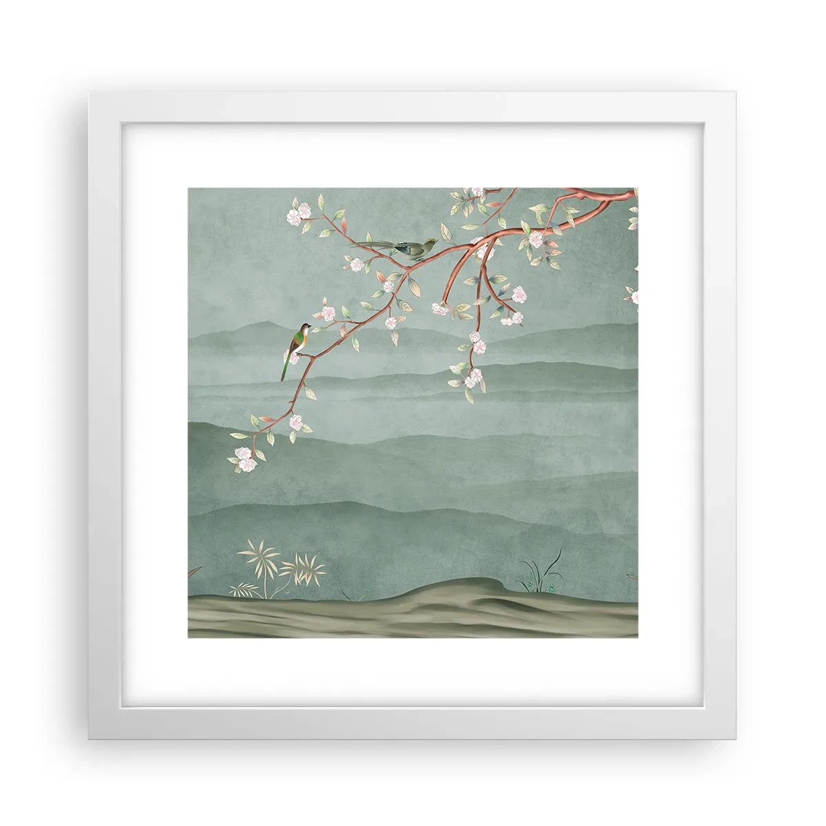 Plakat i hvid ramme - Forår, ah, det er dig - 30x30 cm