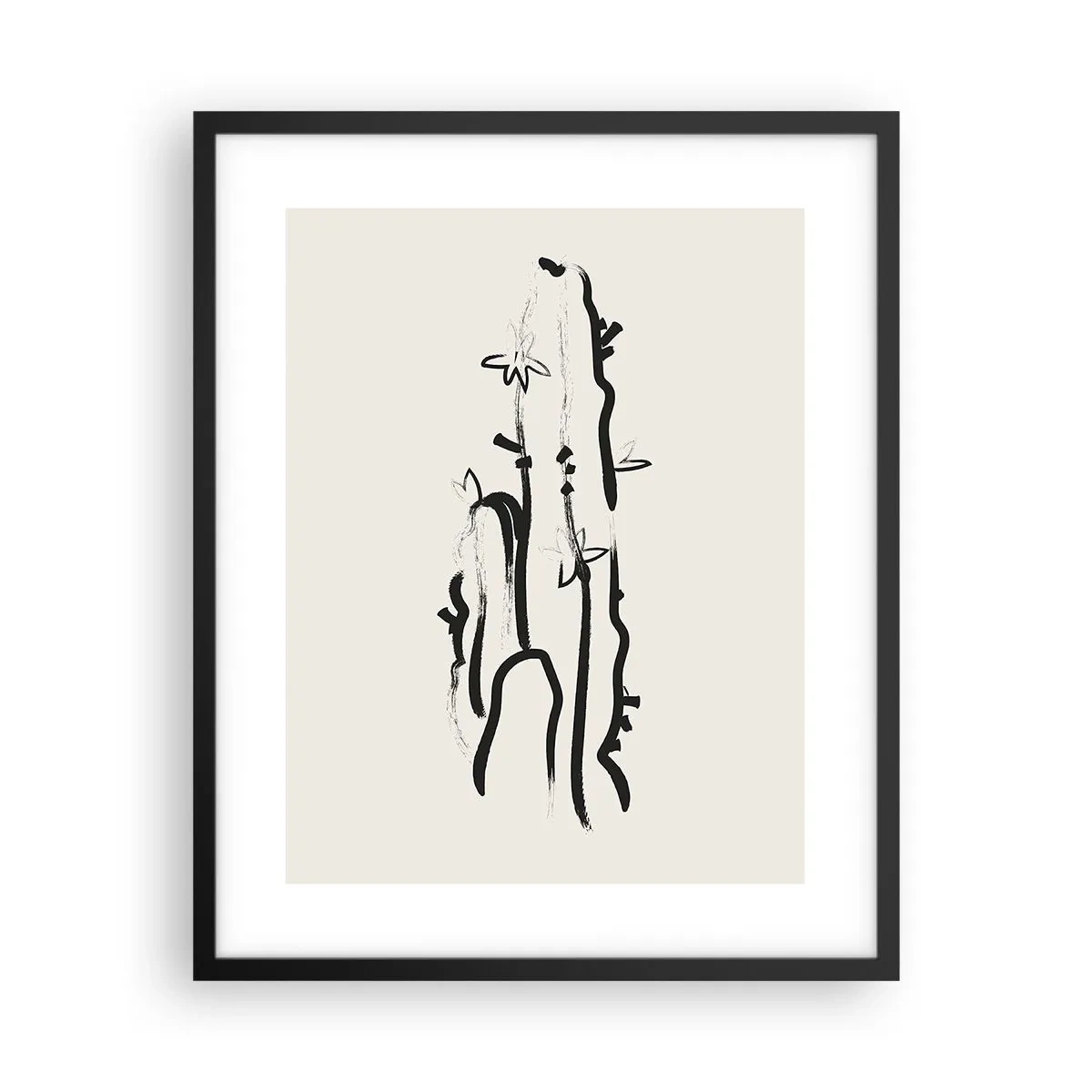 Plakat i sort ramme - Blomstrende urt - 40x50 cm