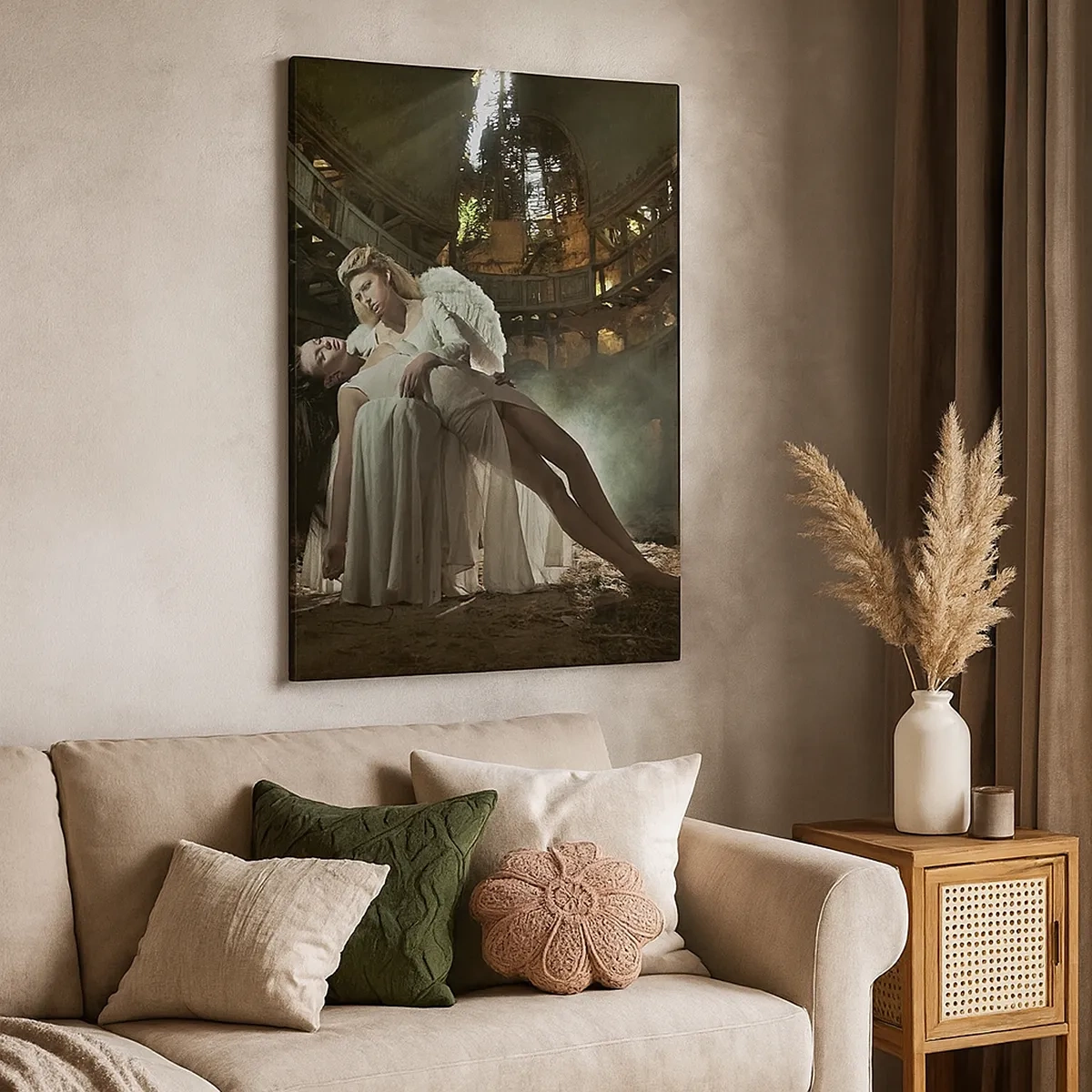 Lærredstryk - Billede på lærred - Ånden i det gamle teater - 50x70 cm