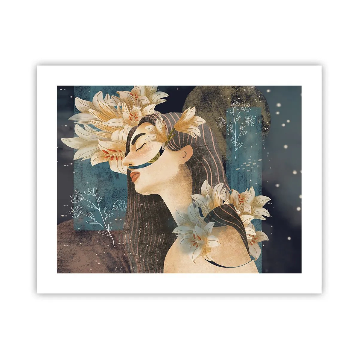 Plakat - Eventyret om prinsessen med liljerne - 50x40 cm