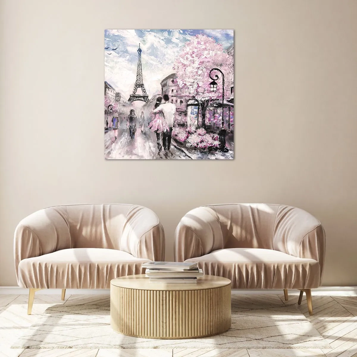 Billede på glas - Hvis du bliver forelsket, er det kun i... - 30x30 cm