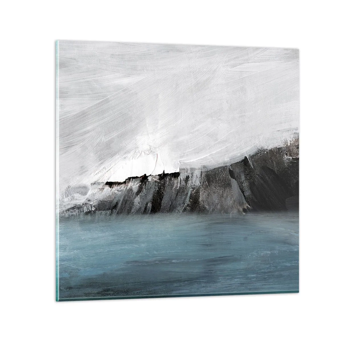 Billede på glas - Vand - jord: et sammenstød mellem elementerne - 60x60 cm