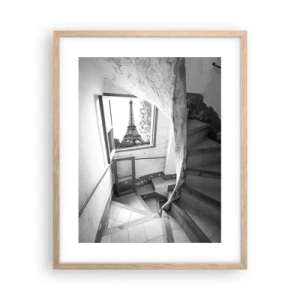 Plakat i ramme af lyst egetræ - Sikke en udsigt! - 40x50 cm