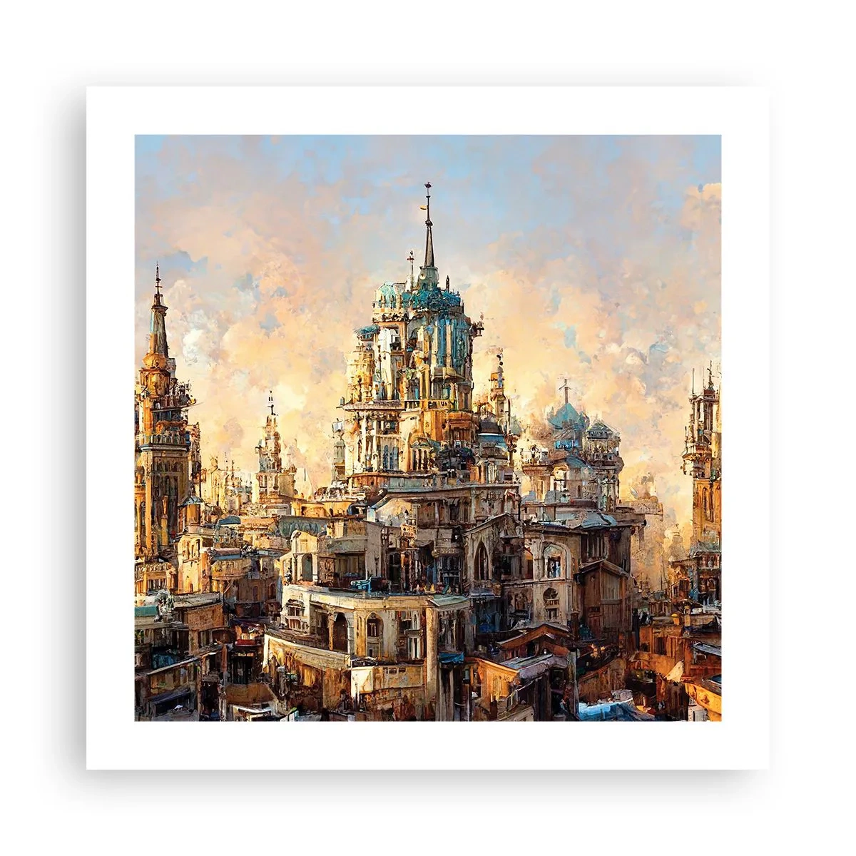 Plakat - En by af byer - 50x50 cm