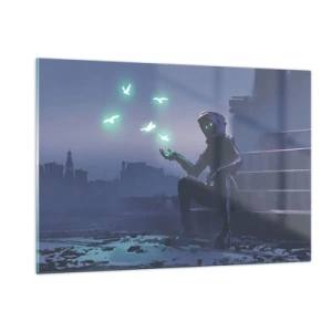 Billede på glas - Livet vil vende tilbage - 120x80 cm